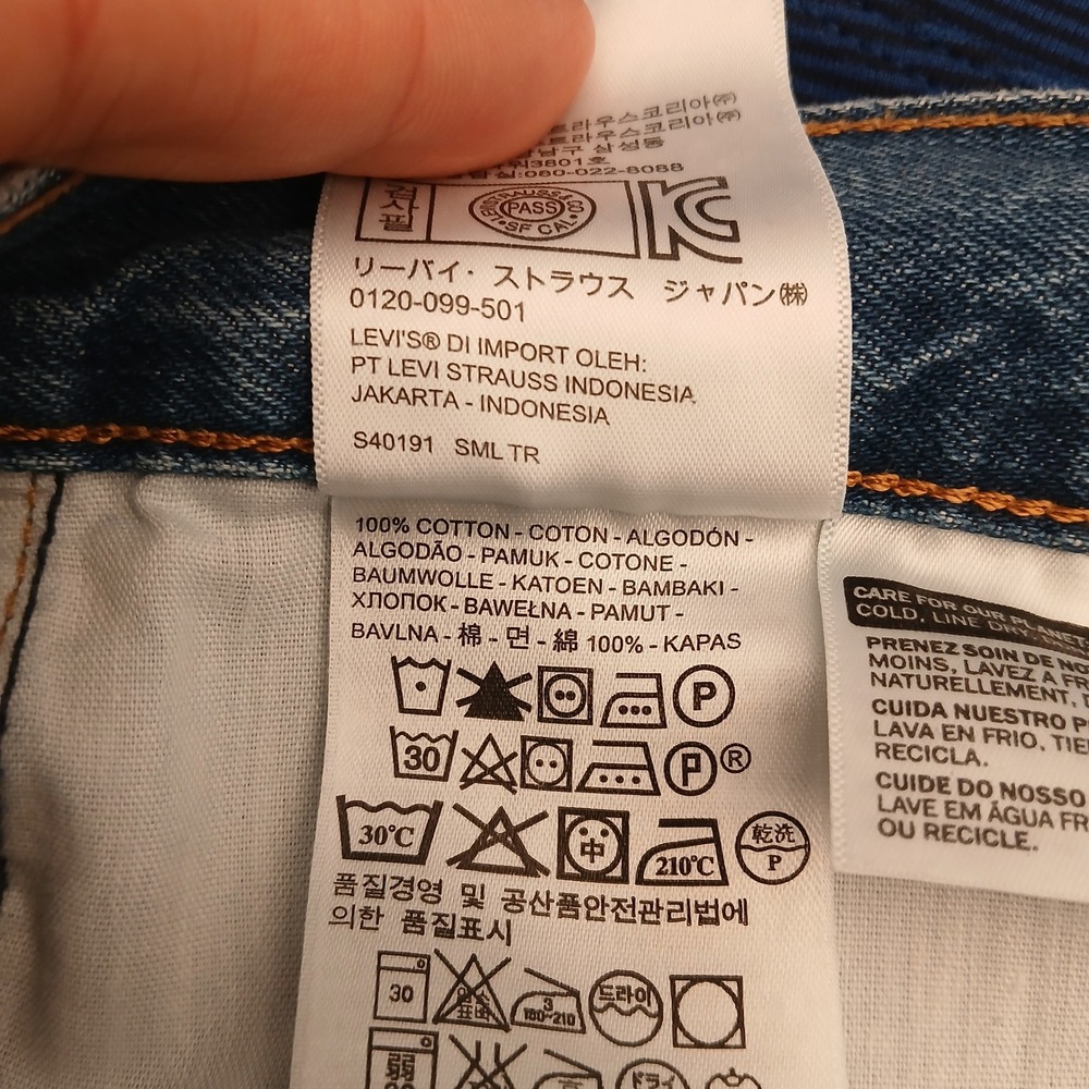 Levis Jeans Womens 31 Blue Denim 517 Bootcut Cropped High Rise Orange Tags - Picture 9 of 11